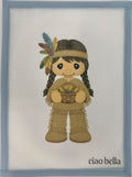 Native American Boy with Basket