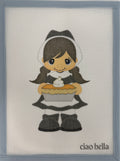 Pilgrim Girl with Pie Canvas